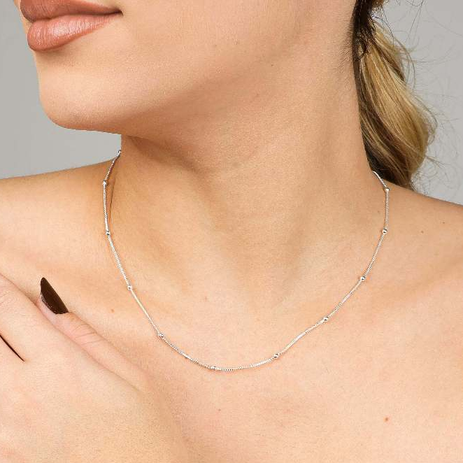 Colar Veneziana Delicado com Bolinha
