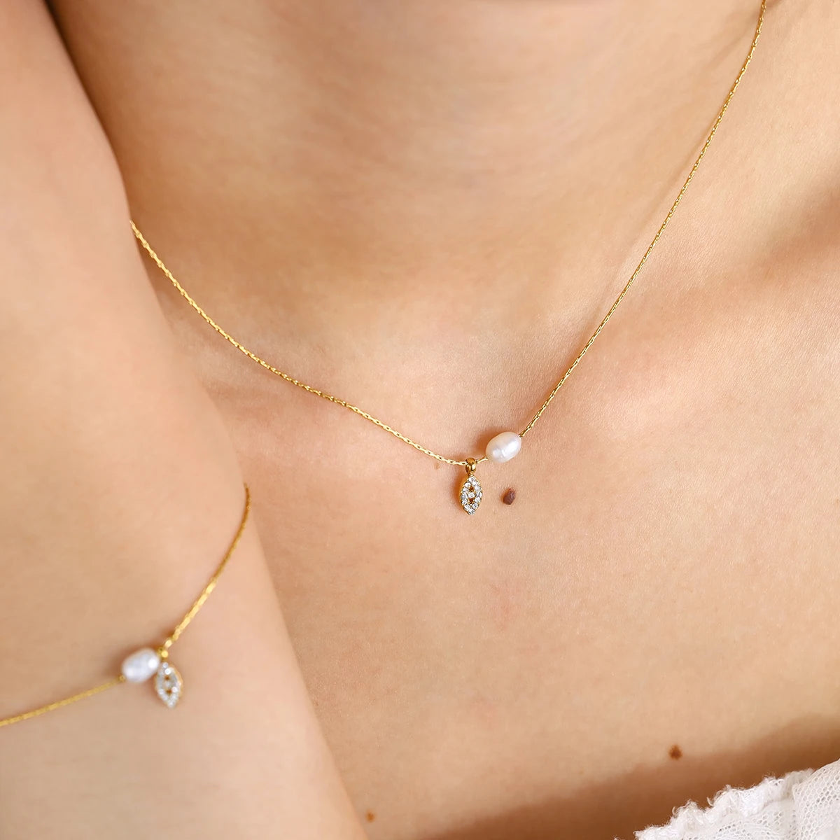 Moda de luxo aço inoxidável pingente colar cristal charme pulseira 18k banhado a ouro chique requintado conjunto jóias