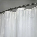 Cortina de chuveiro de pano Minghe, tecido listrado de cetim qualidade de hotel, cortina de chuveiro de banheiro lavável com peso 100% poliéster