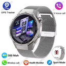 2025 gt5 pro gps track relógio inteligente masculino 360*360 tela amoled nfc bt chamada de fitness ip68 à prova dip68 água monitor saúde homem smartwatches