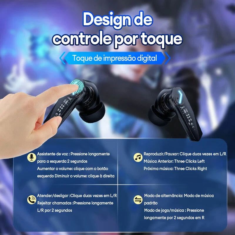 Escolha lenovo gm2 pro fone de ouvido bluetooth 5.3 fones com microfone 9d estéreo pro 6 modos duplos jogo música sem fio fone