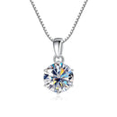 Butterflykiss 1 ct real moissanite pingente colar para mulher qualidade superior 925 prata esterlina festa de casamento nupcial jóias finas