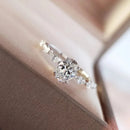 Anel de zircão de prata esterlina 925 de joias finas adequado para presente de joias de noivado feminino
