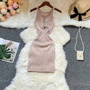 YuooMuoo Ins Hot Sexy Pacote Quadris Vestido de Malha Mulheres 2025 Nova Moda Y2K Diamantes Bodycon Mini Vestido Streetwear Roupas Femininas