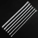 KNOBSPIN Moissanite Pulseira Tennis para Homens e Mulheres, 925 Pulseira de Ouro Branco Banhado a Prata Esterlina, Festa Espumante Jóias, 2mm