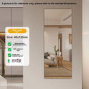 Espelho de Corpo Inteiro Montado na Parede para Dormitório F Estilo Moderno Simples com Estrutura de Metal Não Portátil