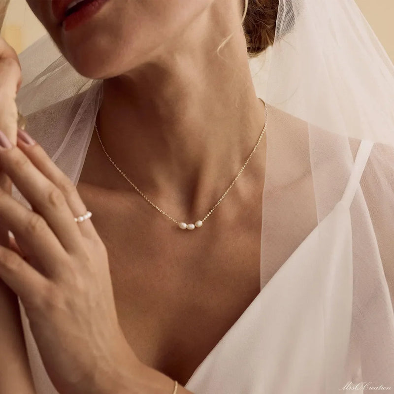 CCGOOD Colar de aço inoxidável banhado a ouro 18K Gargantilha de pérola natural para mulheres joias delicadas minimalistas diariamente hipoalergênico