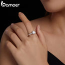 Bamoer d cor vvs1 ex moissanite flor anel 1ct redondo moissanite diamante solitaire noivado 925 anéis de prata esterlina para wo