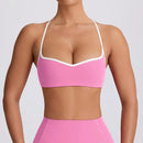 2025 novo conjunto de yoga feminino-tamanho alto levantamento de bunda magro treino outfit, sutiã esportivo sem costas & leggings de compressão para yoga, ginásio