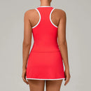 Terno esportivo feminino saia de tênis