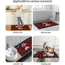Natal Kitchen Floor Mats, Plaid Pattern, Runner Rug para Decoração de Cozinha, Casa, Presentes Noel, Ano Novo, 2025, 2025