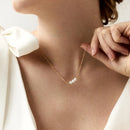 CCGOOD Colar de aço inoxidável banhado a ouro 18K Gargantilha de pérola natural para mulheres joias delicadas minimalistas diariamente hipoalergênico