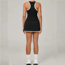 Terno esportivo feminino saia de tênis