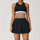 Terno de yoga yoga esportes roupa interior feminina agasalho terno de fitness correndo esportes yoga saia curta conjunto de treino conjunto atlético wear