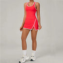 Terno esportivo feminino saia de tênis