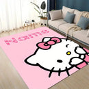 Miniso leopardo olá kitty tapete para sala de estar decoração sofá quarto cabeceira macio meninas mesa estudo tapete presentes
