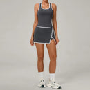 Terno esportivo feminino saia de tênis