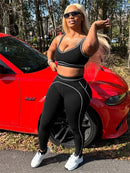 Verão e primavera novo sem mangas tanque colheita superior ternos de treino ternos femininos moda calças femininas soild yoga 2 peça conjuntos 2025