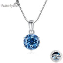 Butterflykiss 1 ct real moissanite pingente colar para mulher qualidade superior 925 prata esterlina festa de casamento nupcial jóias finas