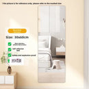 Espelho de Corpo Inteiro Montado na Parede para Dormitório F Estilo Moderno Simples com Estrutura de Metal Não Portátil