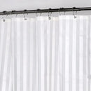 Cortina de chuveiro de pano Minghe, tecido listrado de cetim qualidade de hotel, cortina de chuveiro de banheiro lavável com peso 100% poliéster