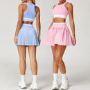 Terno de yoga yoga esportes roupa interior feminina agasalho terno de fitness correndo esportes yoga saia curta conjunto de treino conjunto atlético wear