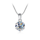 Butterflykiss 1 ct real moissanite pingente colar para mulher qualidade superior 925 prata esterlina festa de casamento nupcial jóias finas