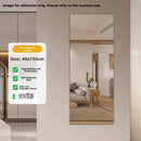 Espelho de Corpo Inteiro Montado na Parede para Dormitório F Estilo Moderno Simples com Estrutura de Metal Não Portátil