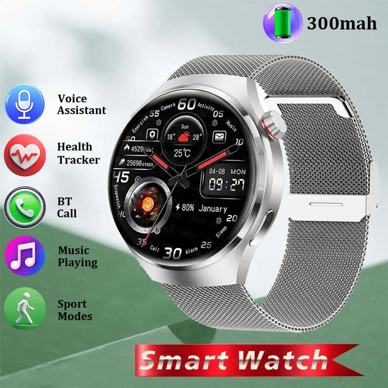 Relógios pro 2025 novo smartwatch masculino tela de alta definição rastreador de saúde bluetooth chamada assistente de voz esportes smartwatches