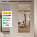 Espelho de Corpo Inteiro Montado na Parede para Dormitório F Estilo Moderno Simples com Estrutura de Metal Não Portátil