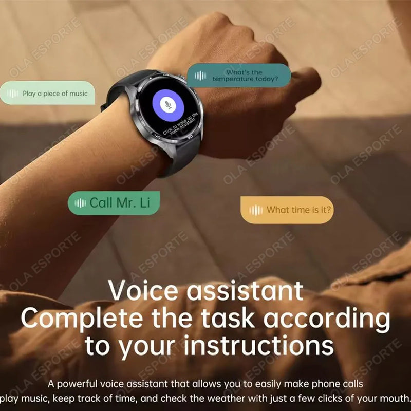 2025 gt5 pro gps track relógio inteligente masculino 360*360 tela amoled nfc bt chamada de fitness ip68 à prova dip68 água monitor saúde homem smartwatches
