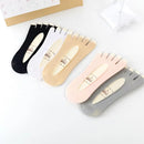 4 pares de meias com estampa de letras e coração, meias de cano médio de rua confortáveis e fofas, meias e meias femininas