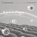 Cortina de chuveiro dobrável de linho para banheiro com ímãs à prova d'água adequada para chuveiro não inclui haste telescópica