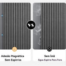 Cortina de chuveiro dobrável de linho para banheiro com ímãs à prova d'água adequada para chuveiro não inclui haste telescópica