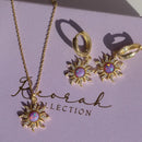 Colar Retro com ente de Pedra Proteica Multicolorida e ente de Estrela de Zircônia Microset, Joia da Moda, Nova Chegada