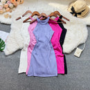 YuooMuoo Ins Hot Sexy Pacote Quadris Vestido de Malha Mulheres 2025 Nova Moda Y2K Diamantes Bodycon Mini Vestido Streetwear Roupas Femininas