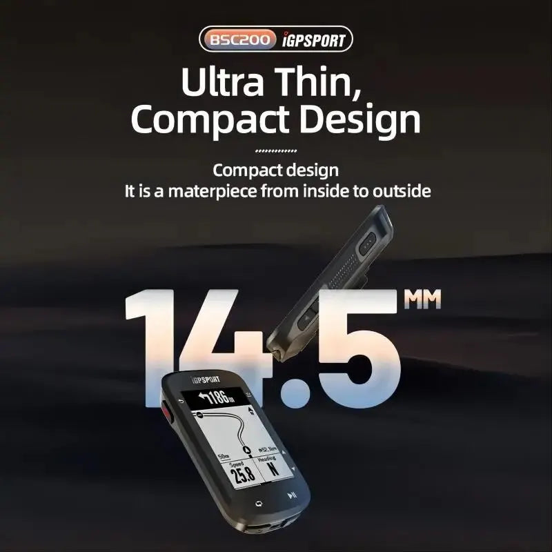 IGPSPORT-BSC200 Computador de bicicleta GPS, odômetro ciclismo, velocímetro sem fio, navegação por rota, ANT Plus, Bluetooth 5.0, acessórios