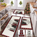 Natal Kitchen Floor Mats, Plaid Pattern, Runner Rug para Decoração de Cozinha, Casa, Presentes Noel, Ano Novo, 2025, 2025