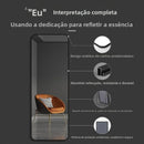 Espelho de Corpo Inteiro Montado na Parede para Dormitório F Estilo Moderno Simples com Estrutura de Metal Não Portátil