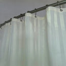 Cortina de chuveiro de pano Minghe, tecido listrado de cetim qualidade de hotel, cortina de chuveiro de banheiro lavável com peso 100% poliéster