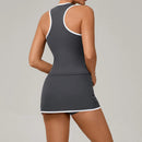 Terno esportivo feminino saia de tênis