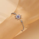 Colar Retro com ente de Pedra Proteica Multicolorida e ente de Estrela de Zircônia Microset, Joia da Moda, Nova Chegada