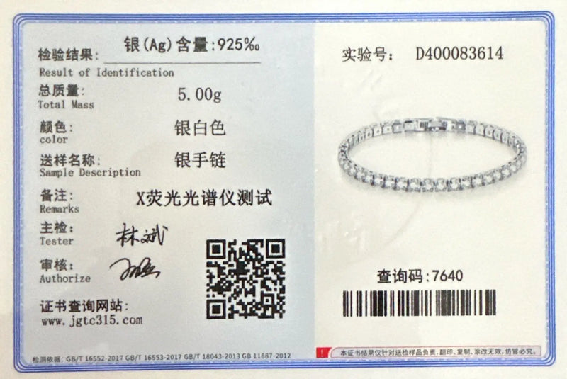 S925 prata esterlina pulseira zircônia bola de tênis moda feminina simples noivado casamento charme jóias 4mm 16-20cm