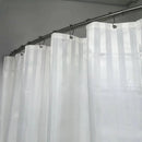 Cortina de chuveiro de pano Minghe, tecido listrado de cetim qualidade de hotel, cortina de chuveiro de banheiro lavável com peso 100% poliéster