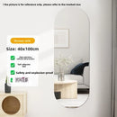 Espelho de Corpo Inteiro Montado na Parede para Dormitório F Estilo Moderno Simples com Estrutura de Metal Não Portátil