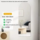 Espelho de Corpo Inteiro Montado na Parede para Dormitório F Estilo Moderno Simples com Estrutura de Metal Não Portátil