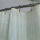 Cortina de chuveiro de pano Minghe, tecido listrado de cetim qualidade de hotel, cortina de chuveiro de banheiro lavável com peso 100% poliéster