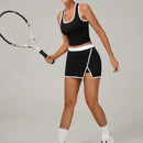 Terno esportivo feminino saia de tênis