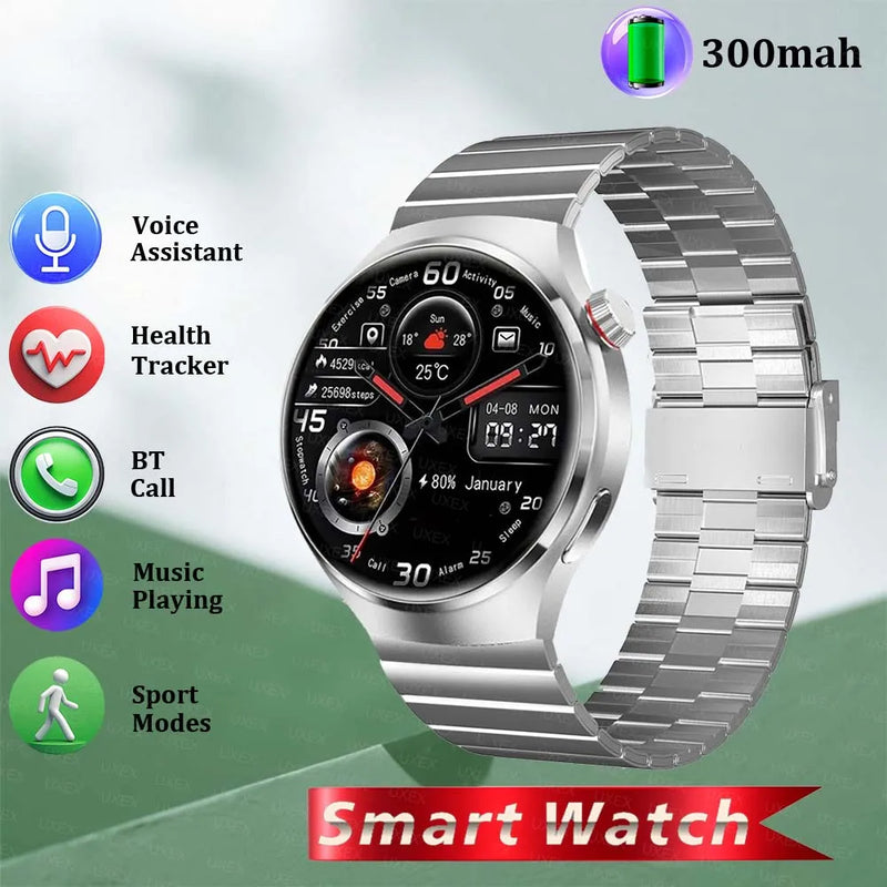 Relógios pro 2025 novo smartwatch masculino tela de alta definição rastreador de saúde bluetooth chamada assistente de voz esportes smartwatches