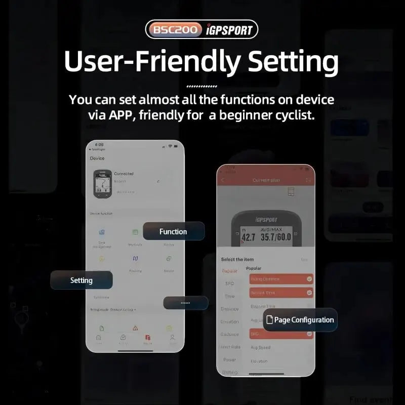 IGPSPORT-BSC200 Computador de bicicleta GPS, odômetro ciclismo, velocímetro sem fio, navegação por rota, ANT Plus, Bluetooth 5.0, acessórios